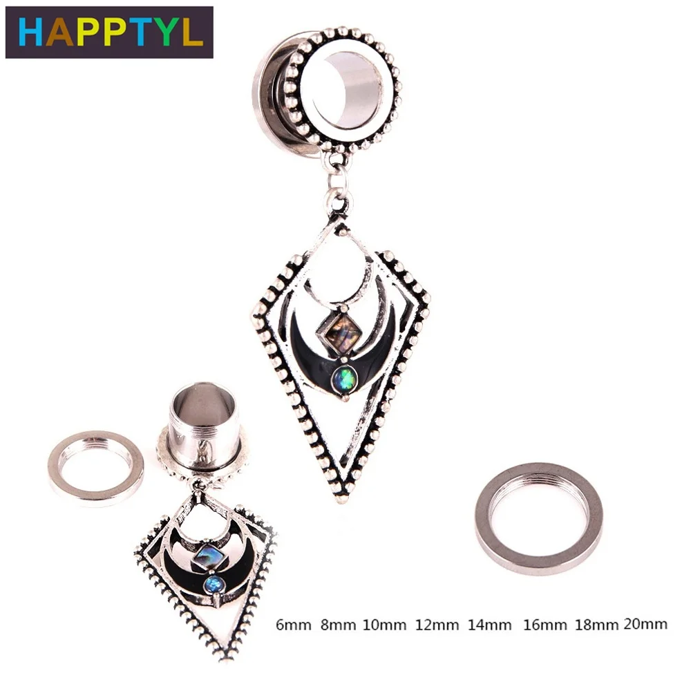 HAPPTYL 1 шт. ушные манометры Висячие затычки туннели для ушей кулон пирсинг