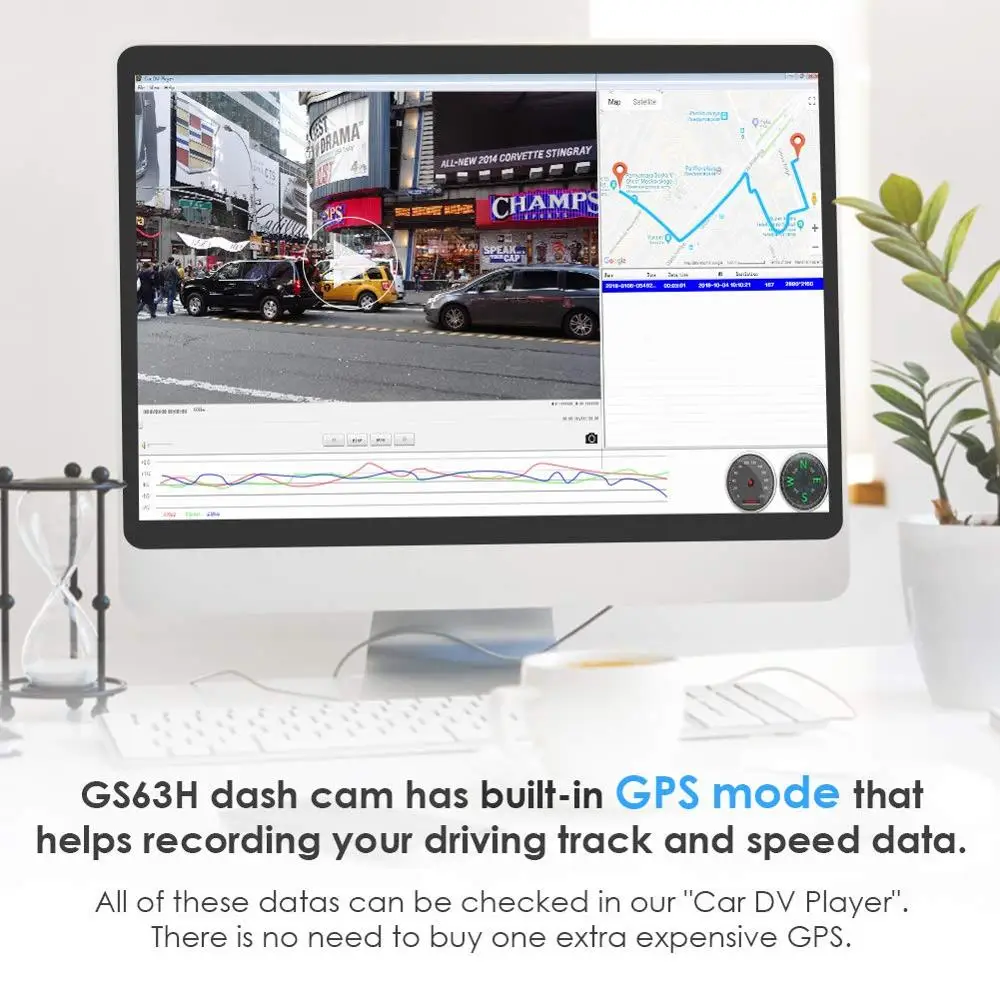 AZDOME GS63H 4K Встроенный gps WiFi Автомобильный видеорегистратор Регистраторы DashCam для