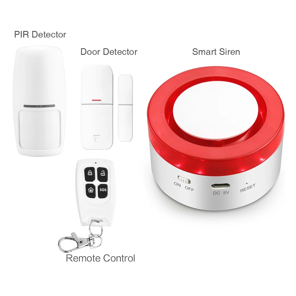Интеллектуальная домашняя система безопасности Tuya Smart Life Wi Fi сирена для