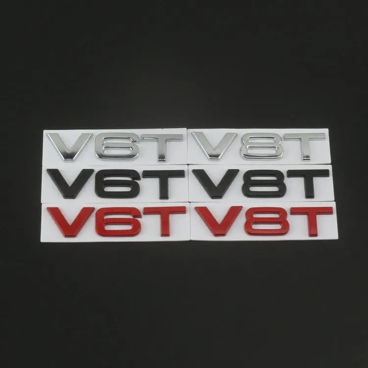 1 шт. 3D металлические наклейки V6T V8T W12 | Автомобили и мотоциклы