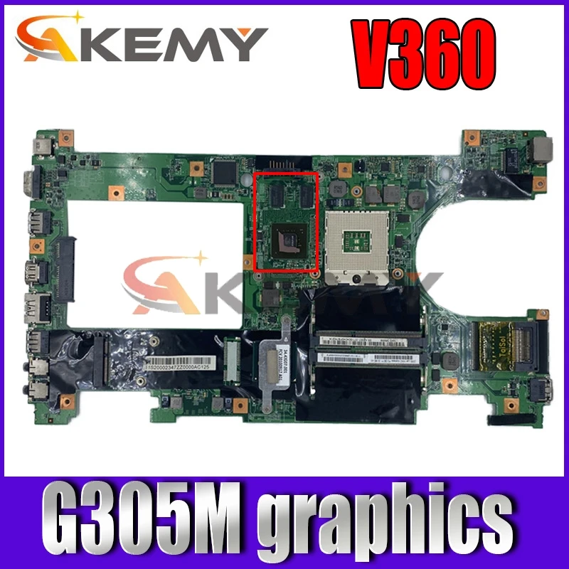 

Akemy LA36 MB 09939-1 48.4JG01.011 For lenovo Ideapad V360 Laptop Motherboard HM55 DDR3 G305M graphics free cpu