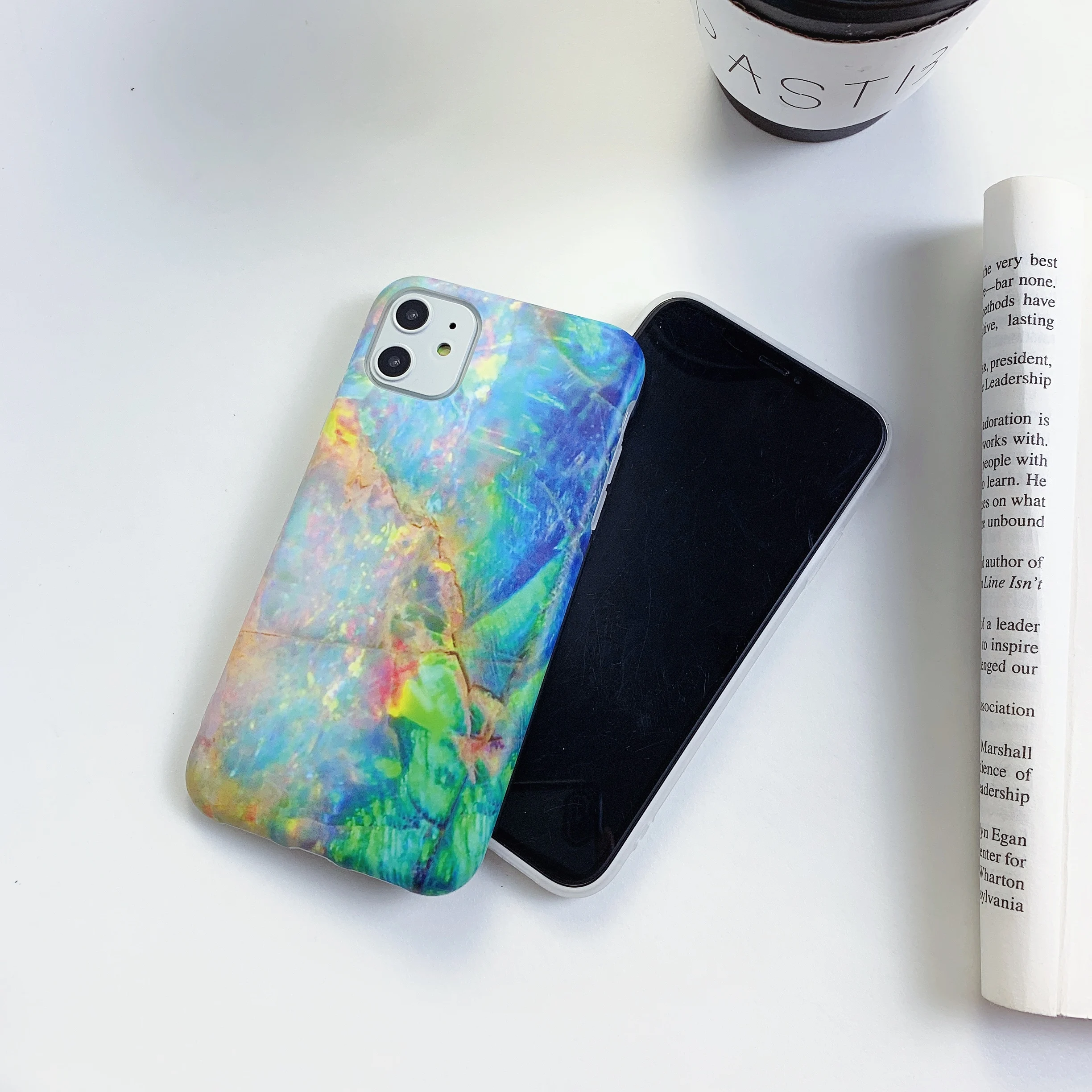Чехол для телефона CXD iPhone 6 6s 7 8 Plus Роскошный Глянцевый гранитный камень мраморная