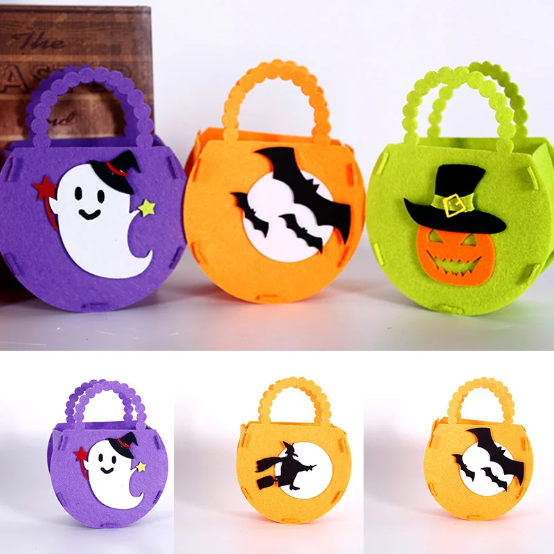 

Pumpkin Shopping Tote Bag Creative Halloween Candy Gift Bag Kids Children Trick Or Treat Gift Carrying Bag Halloween Festival Su