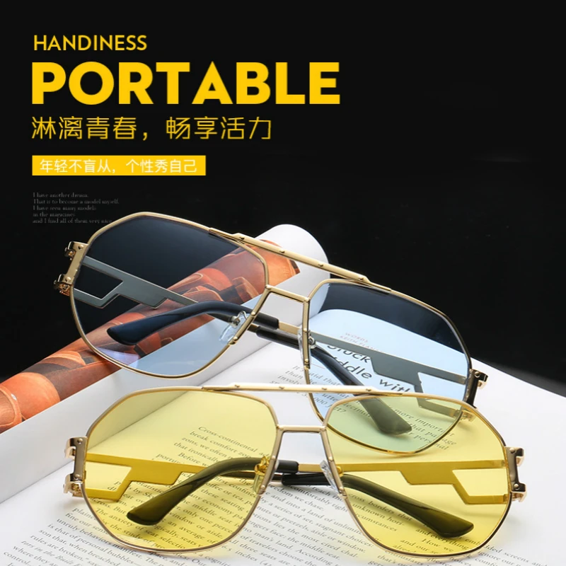 

New Ladies Sunglasses Luxury Brand Metal Unisex Sunglasses Pilot Men's Sunglasses Fashion Sunglasses Driving Glasses UV400