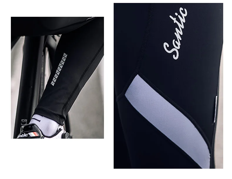 Santic Pro Team велосипедные брюки мужские Весна Осень MTB дорожный велосипед нагрудник брюки итальянский импортный мягкий велосипед длинные брюки велосипедная одежда