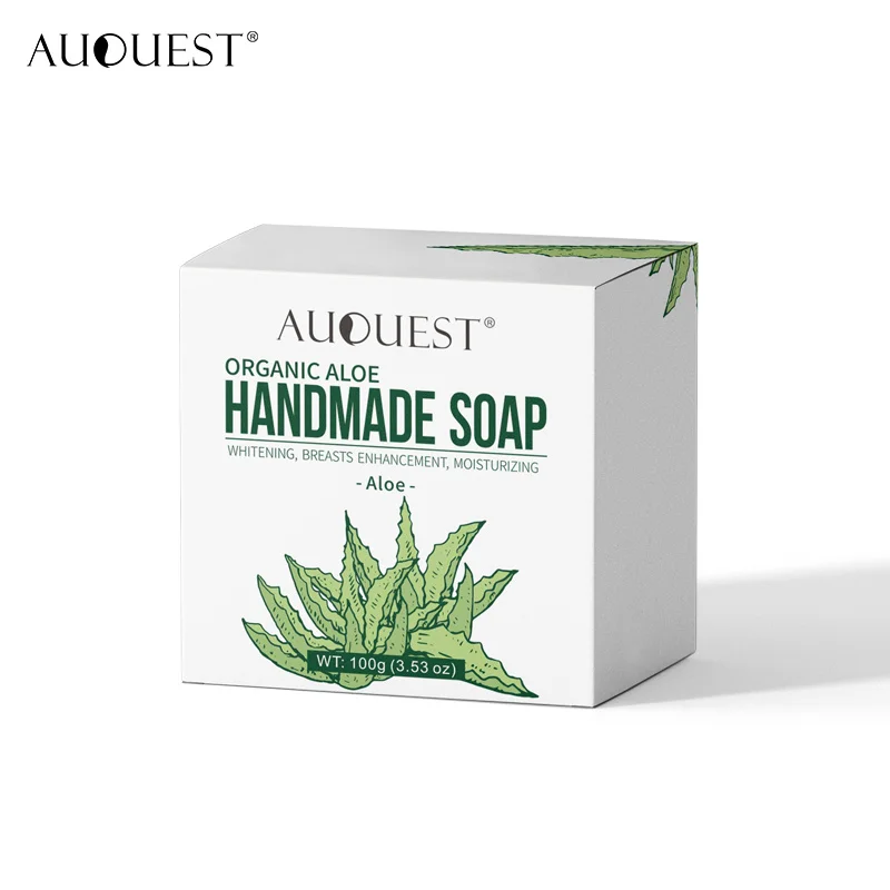 

AuQuest Face & Body Wash Soap Bar 100g Moisturizing Aloe Vera Skin Cleaner Gentle for Pregnancy Women Skin Care