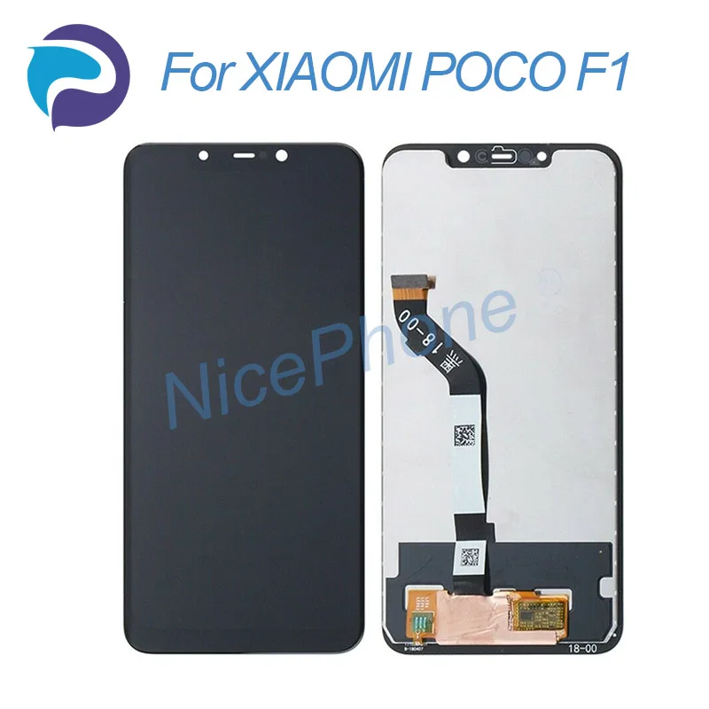 Новый оригинал + рамка для 6 18 &quotxiaomi poco F1 lcd дисплей кодирующий преобразователь