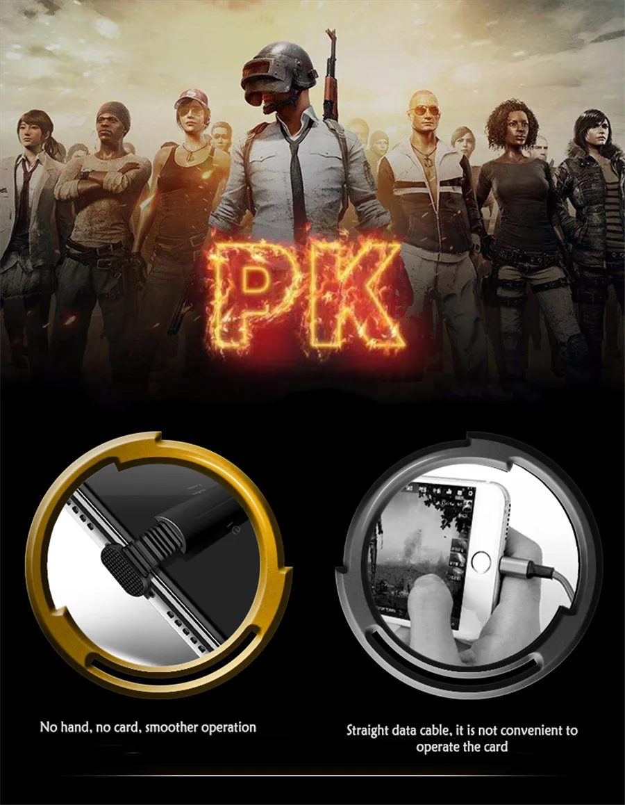 2.4A Fast Charging Type C USB Cable 180 Degree Game Cord for Samsung S10 S9 S8 Mobile Phone Pubg Gaming Wire for Xiaomi Huawei