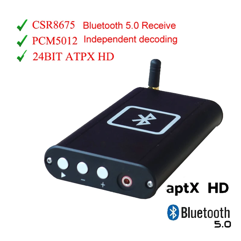 CSR8675+PCM5102A Portable Bluetooth 5.0 decoder DAC headphone amplifier Supports APTX / LDAC Audio Receiver T0278 | Электроника