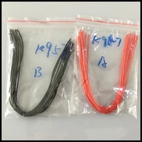 10pcslot 1mm diameter 160mm length blackred wire lines double sides tin diy toy making parts k957 drop shipping