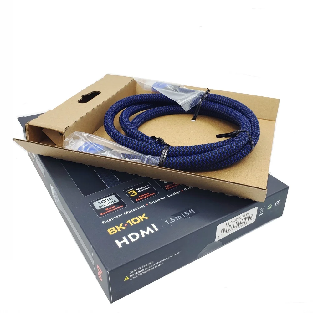 Hi-Fi Audioquest 8K водка HDMI-совместимый кабель de vIdeo AV TV 48 Гбит/с Ultra HD 5 0 оригинальная