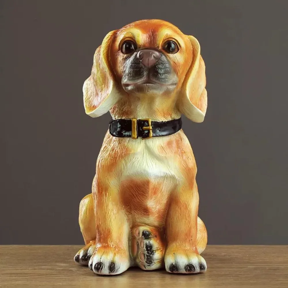 Креативная фигурка милой собаки, статуэтка щенка из смолы, искусство и ремесло, украшение для дома, гостиной, свадебный подарок R1670
