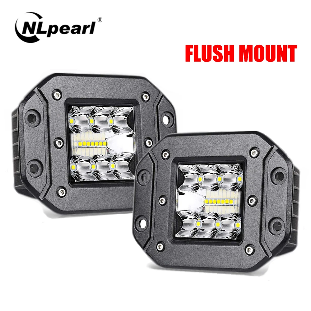 

Nlpearl 5" 39W Flush Mount LED Work Light OffRoad 12V 24V Spot Flood LED Light Bar/Work Light for Car Boat SUV Truck Jeep ATV