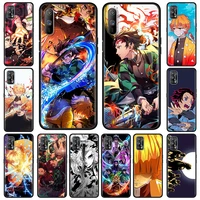 demon slayer anime soft silicone cover for realme 6 7 pro c21 c3 xt 5 x50 8 7i gt neo c11 c15 c20 c25 shockproof phone case capa