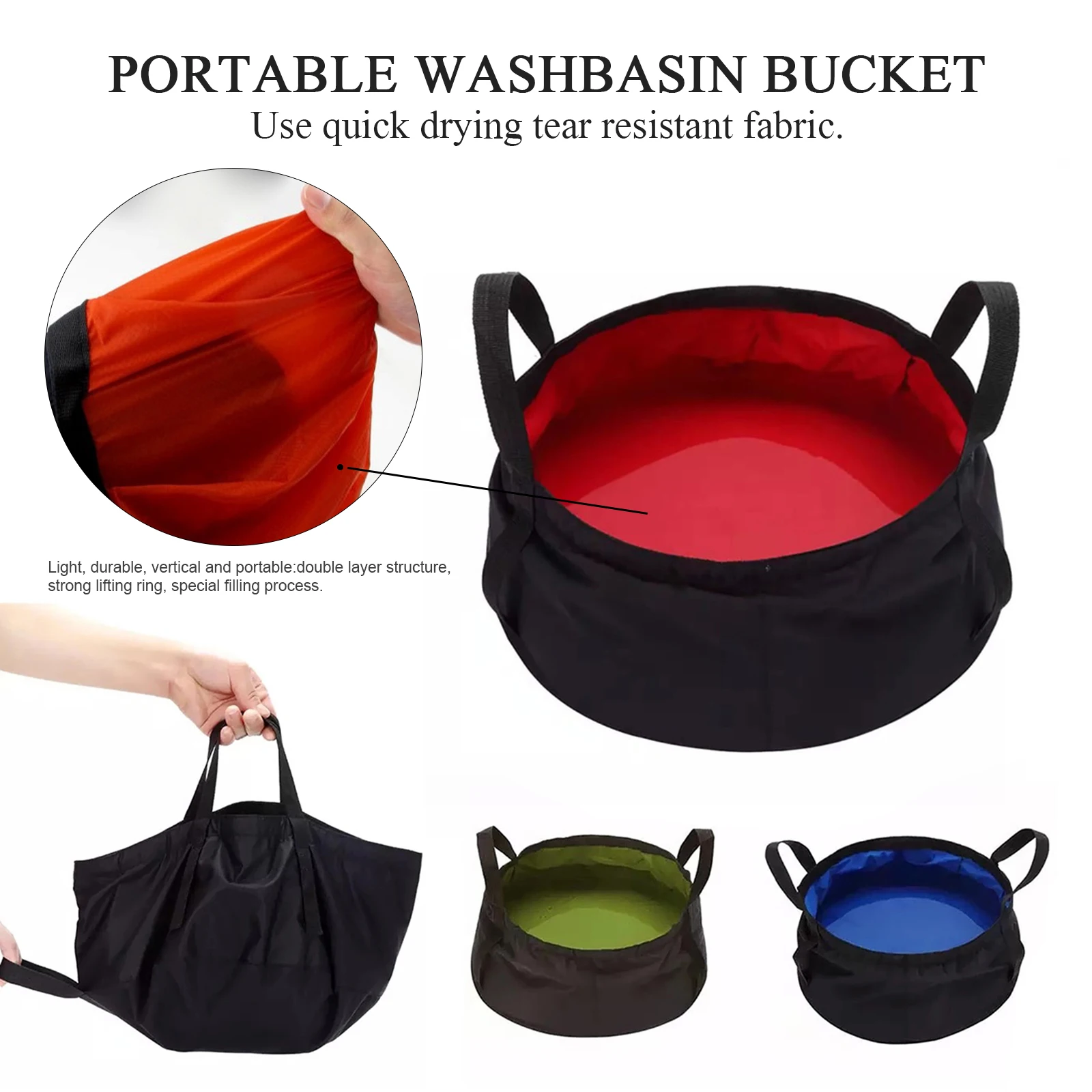 

8.5L ультра-светильник Портативный Открытый Путешествие складной умывальник для кемпинга Портативный умывальник ведро кран для раковины, кр...