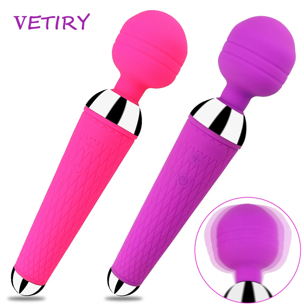 Мощный клитор Вибраторы USB подзарядка Волшебная палочка AV Вибратор секс-игрушка