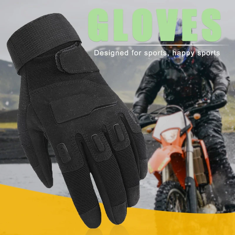 Vehemo черный racing гоночные перчатки полный палец износостойкий утолщённый для