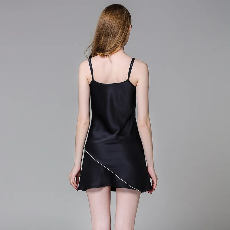 Summer New Ladies Suspender Skirt Simulation Silk Halter Sexy Nightdress Home Service Womens Nightgown Sleepwear Night Gown