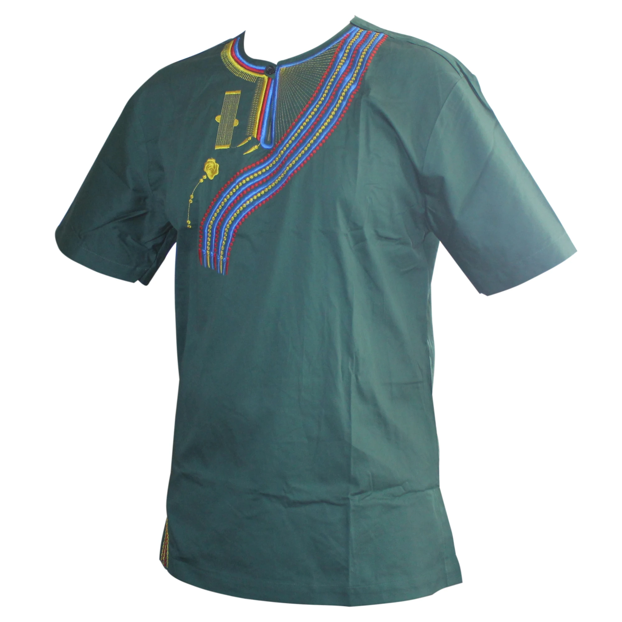 Мужская футболка с Африканской вышивкой в этническом стиле | Тематическая одежда