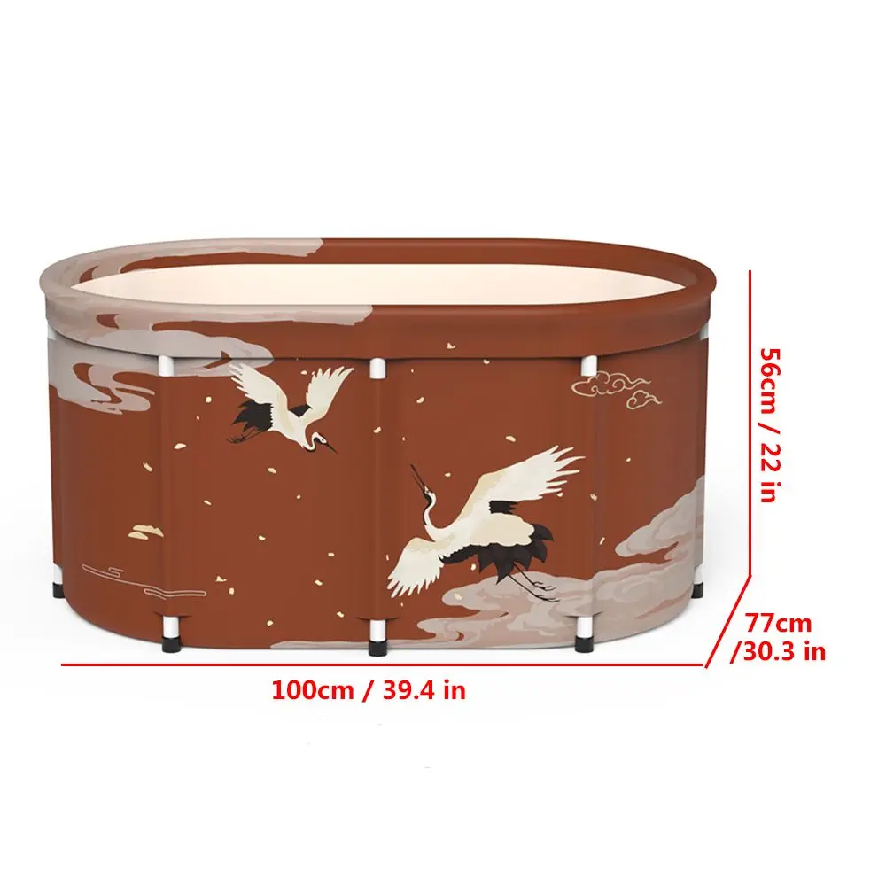 

39.4x30.3x22in Portable SPA Bath Peach Skin Tub Folding Bathtub Adult Household Bath Barrel Double Foldable Bath Tub Home Sauna