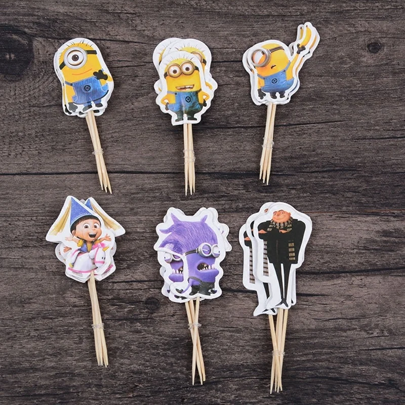 24 шт Дисней Микки Маус замороженный мультфильм день рождения украшения Минни