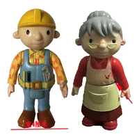 bob the builder 7cm cartoon anime bob and old lady action figures dolls kids diy pvc model toy