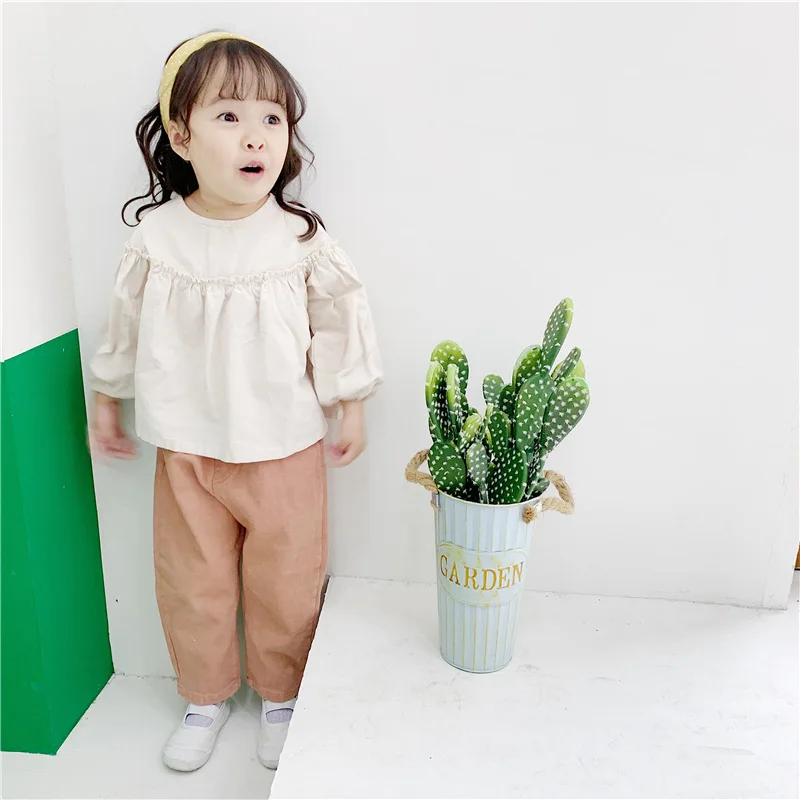

Girls pants new girls'children's in 2019 Girls'Autumn Korean Pants Children's Cotton Casual Pants baby girl winter clothes Solid