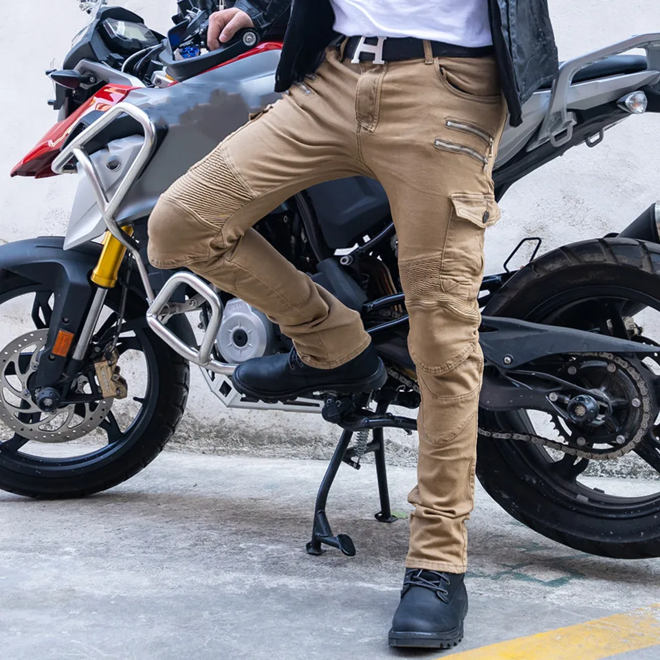 Для мужчин мотоциклетные штаны гоночные джинсы Rider брюки с CE наколенники езда племя S M L XL XXL XXXL