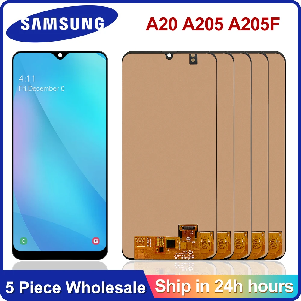 5 шт./лот тест для Samsung Galaxy A20 A205 SM A205F ЖК дисплей экран дигитайзер Замена A205FN A205GN LCD|Экраны мобильных телефонов|