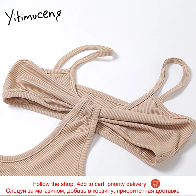 

Yitimuceng Pink Hollow Out Dress Women Sexy Backless Spaghetti Strap Black Long Dresses Club Party Summer 2021 Fashion Pullover