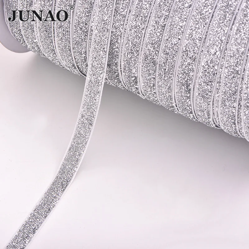 5 ярдов * 10 мм серебристо черная лента для шитья с блестками|Ленты шитья| |