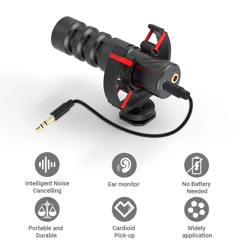 MAMEN профессиональный микрофон для записи видео без батареи кардиоидный Пикап