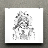 azsg fashion girl clear stamps for scrapbooking diy clip art card making decoration stamps crafts