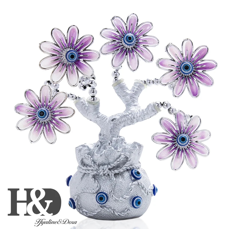 Статуэтка дерева H & D Fengshui Lucky Турецкая синего сглаза защита денег кошелек