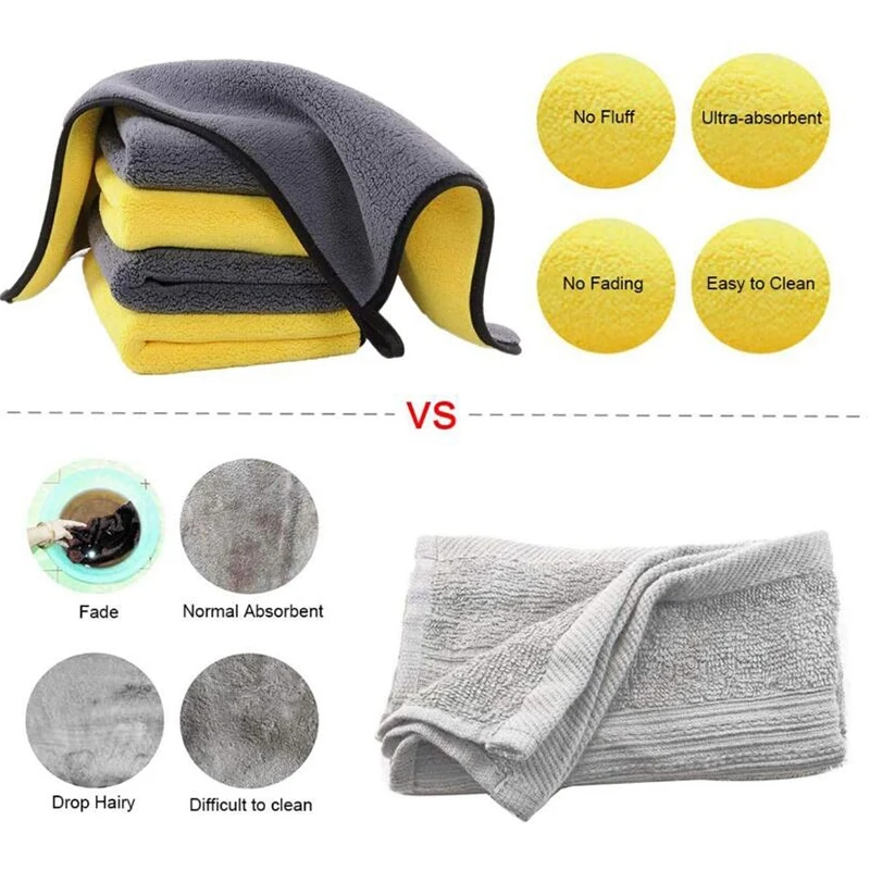 

Car Wash Towel, Microfiber Towels,Microfiber Cleaning Cloth for Car Wash Buffing Wax Polishing and Drying 16 x 16 Inch