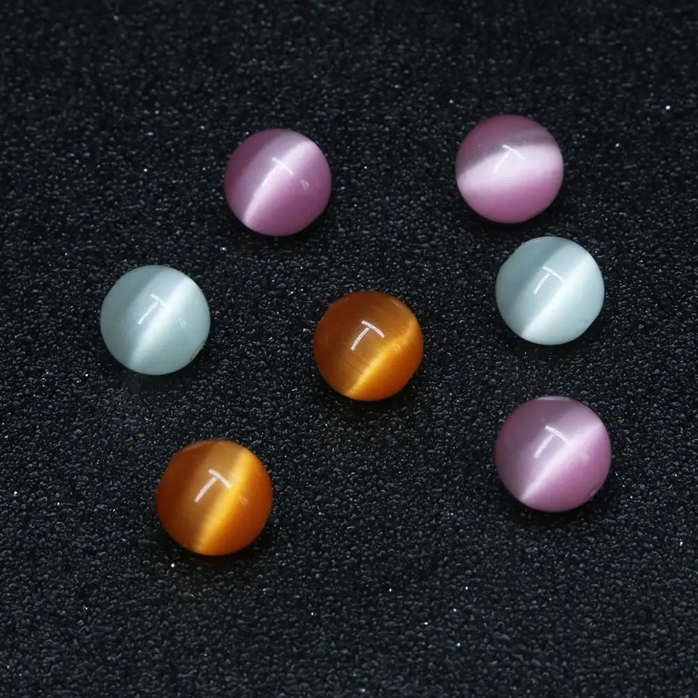 Хит! 8 мм 50 шт./лот кошачий глаз Опал Свободный стеклянный граненый круглый бисер