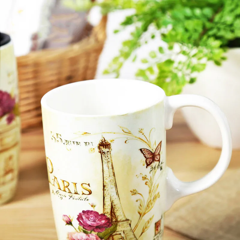 Кофейные кружки в европейском стиле для пар керамические чашки воды и питья с