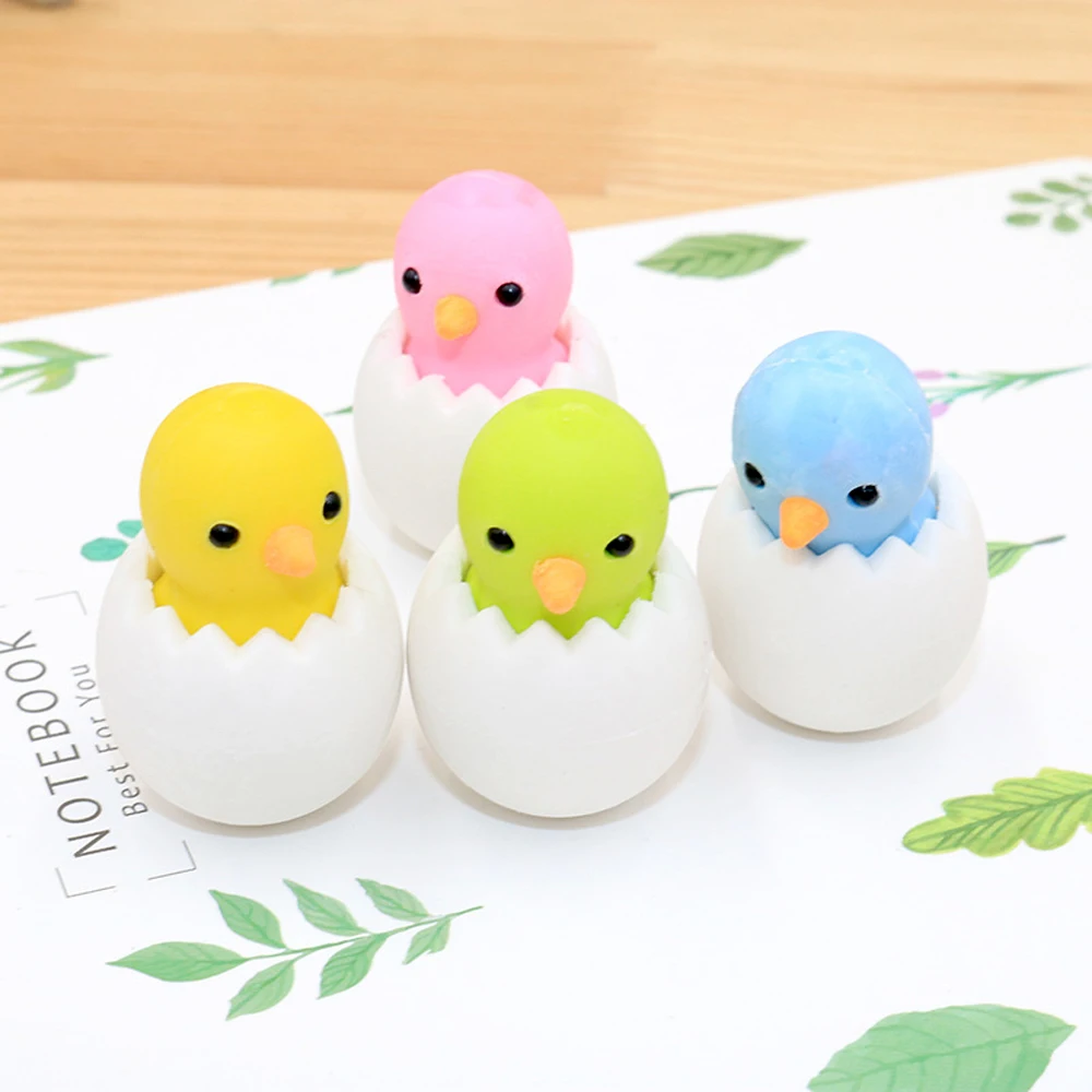 

36Pcs/Pack Cartoon Cute Chick Eraser Rubber Student Pencil Erasers Primary Student Prizes Promotional Gift Stationery