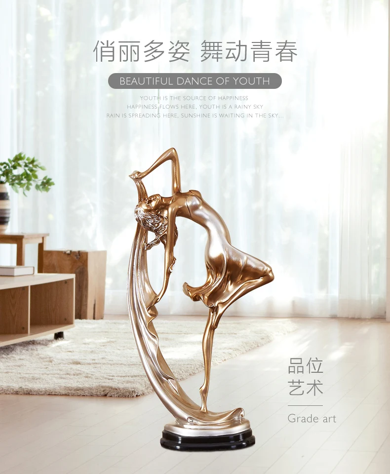 

Modern Nordic Resin Figurines Creative Luxury Kawaii Accessories Figurines Living Room Decoration Decoration Home Decor BC50BJ