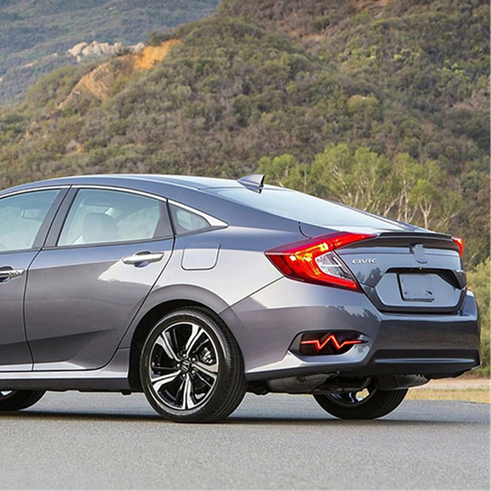 Автомобильная проблесковая для Honda Civic 2016 2017 2018 Светодиодный отражатель задний