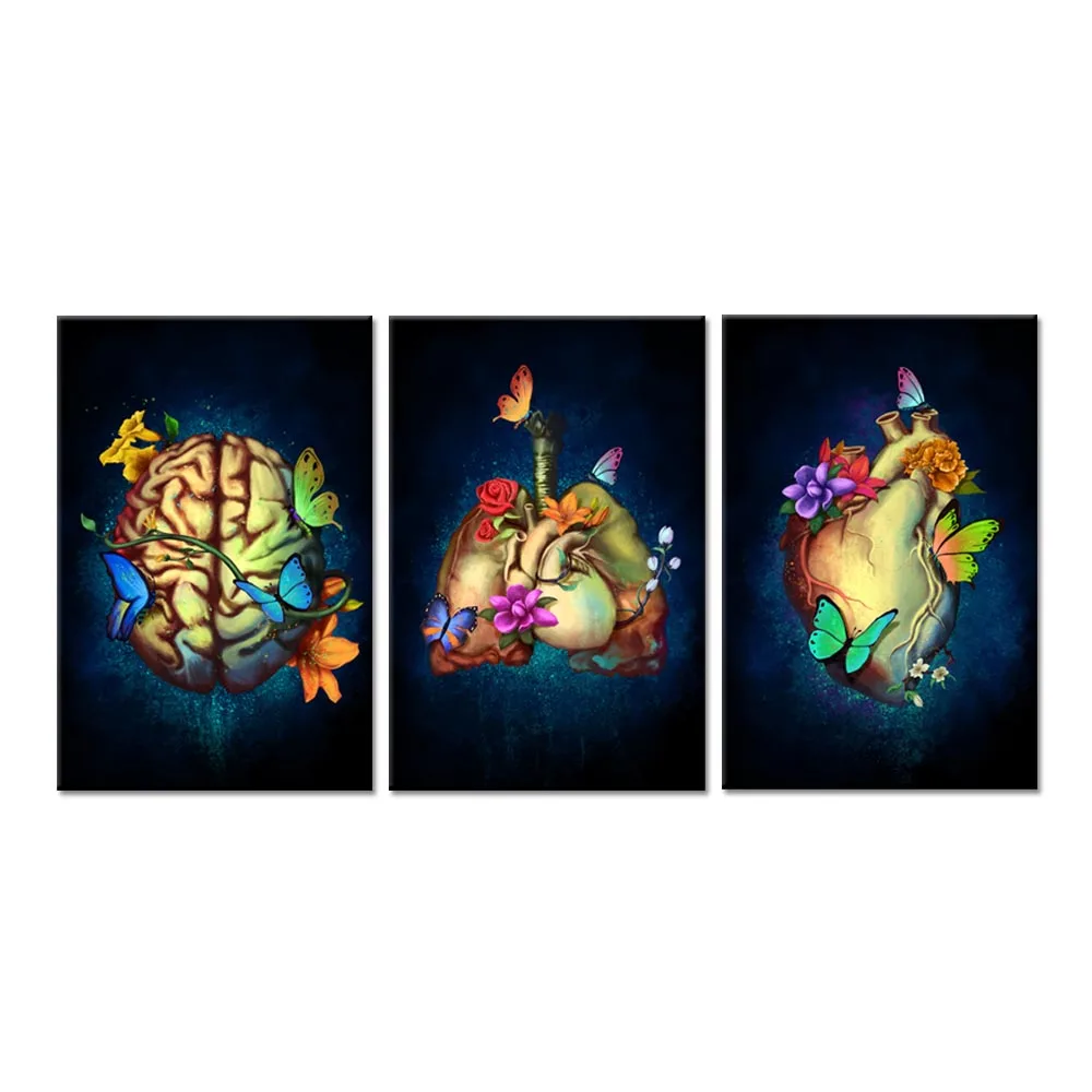 3 шт. самолет холст стены Искусство воздушный шар с самолетом голубое небо