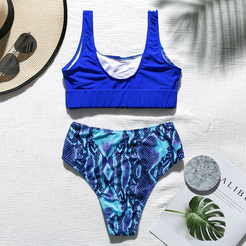 Бикини Bikinx из кусков леопардовая расцветка,, Холтер, пуш-ап, женский купальник, сдельные боди, Сексуальная Пряжка для купальника, купальник для женщин