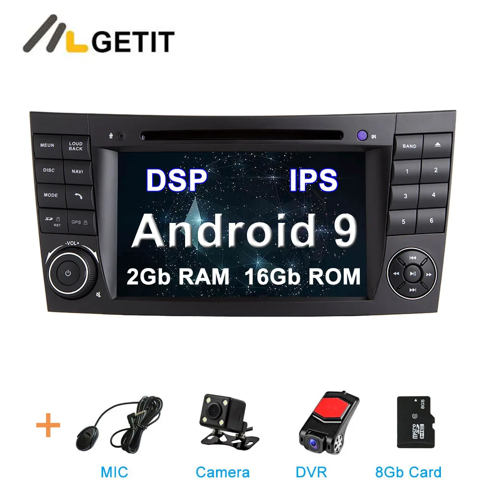 DSP 2G CAM DVR SD DSP ips 64G Автомобильный DVD стерео Мультимедиа Радио Android 10 для Mercedes Benz e-класс W211 E200 E220 E300 E350 E240 E270 E280 W219 - Цвет: DSP 2G CAM DVR SD