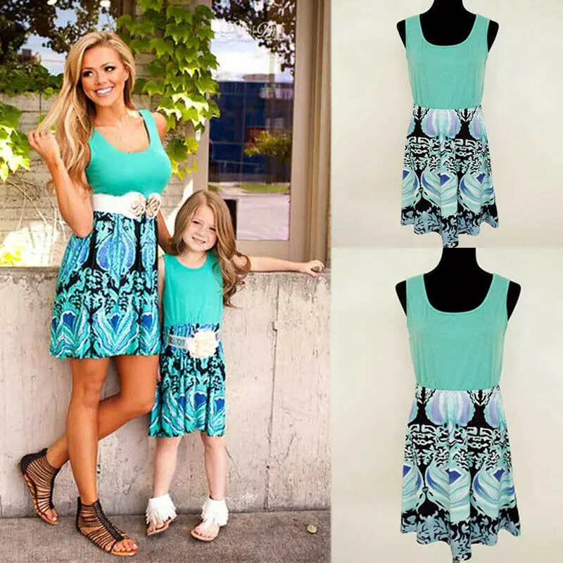 Детское летнее пляжное платье в стиле бохо для девочек|Сочетающаяся одежда