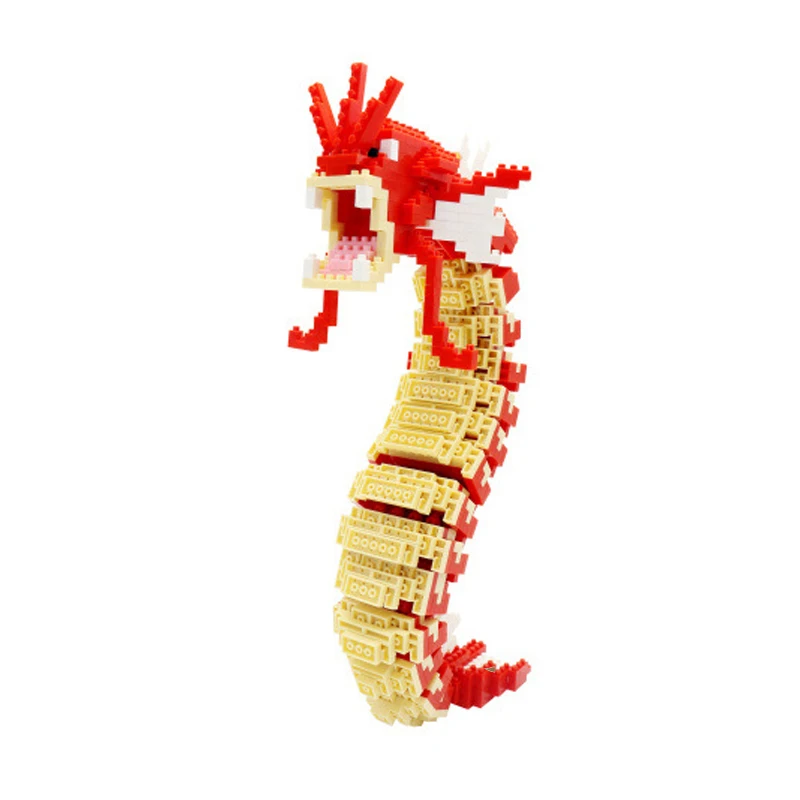 

CKR 6611 Animal Red Gyarados Pocket DIY Mini Diamond Bricks 3D Model Building Blocks Kits Auction Figures Toy for Children Kids