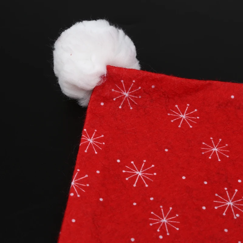 

6Pcs Christmas Ornaments Chair Cover Dinner Dining Table Santa Claus Snowflake Snowman Red Cap Ornament Chair Back Covers Decor