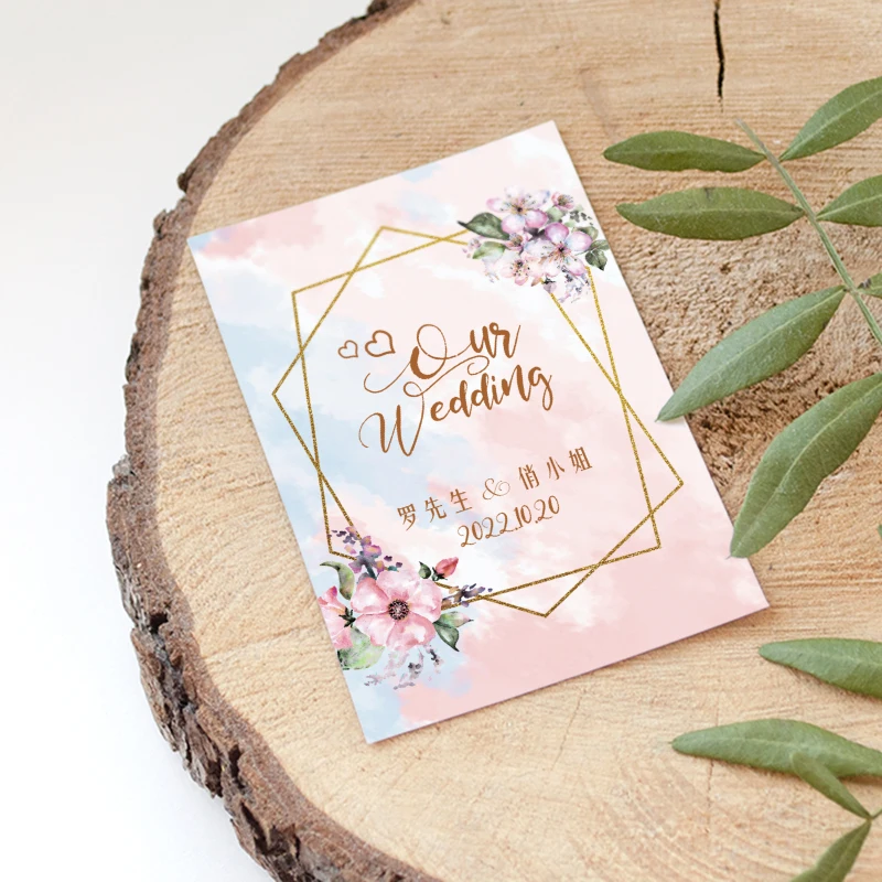 

Бесплатная доставка 30 шт. индивидуальная розовая открытка Свадебная помолвка благословения обеденная тарелка открытка на день рождения спасибо меню открытки для возврата