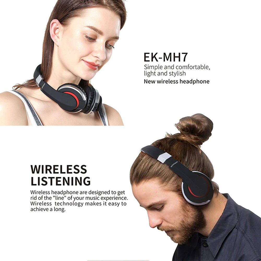 Беспроводные наушники MH7 Bluetooth-гарнитура складные игровые стереонаушники с