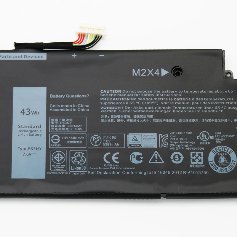 Оригинальный новый аккумулятор XCNR3 для ультрабука Dell Latitude 7370 13 N3KPR P63NY WY7CG