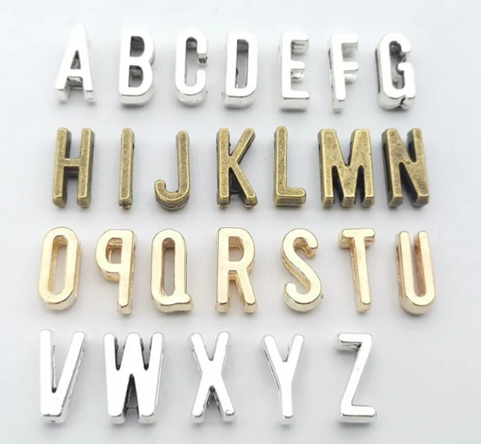 Оптовая продажа 130 шт винтажные амулеты смешивания букв античная бронза подходит